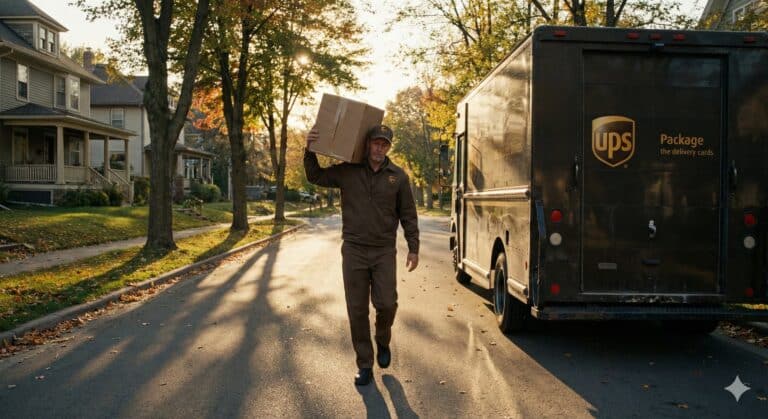 UPS Driver Salary 2026 delivering package