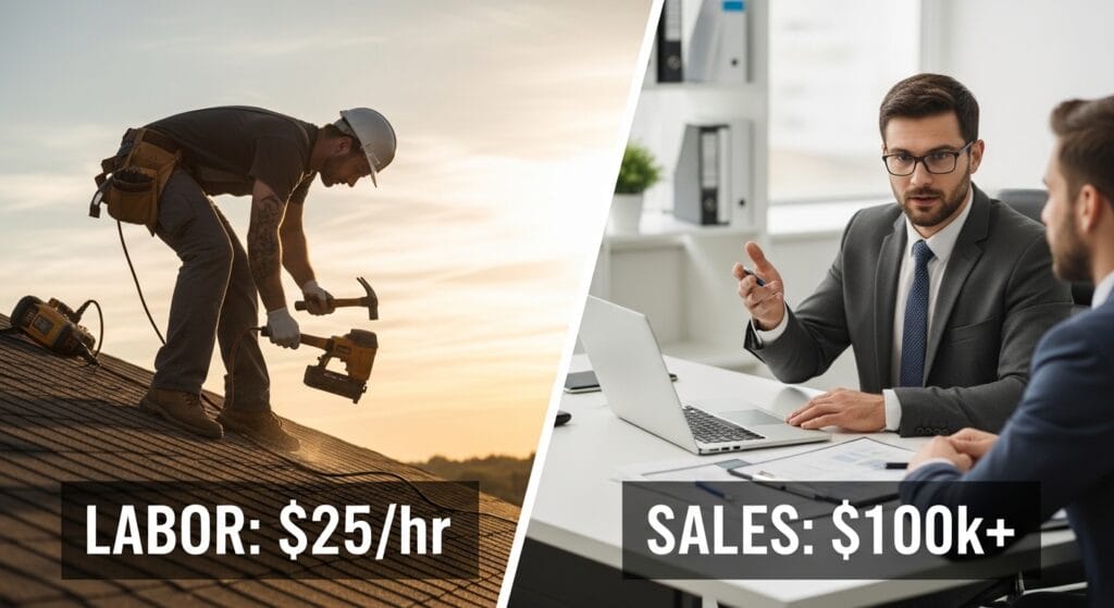 Roofer Salary 2026: $25/hr Labor vs. $100k+ Sales