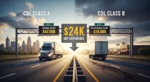CDL Class A vs B Salary 2026: $24K Take-Home Gap