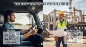 Truck Driver vs Construction Worker: BLS Data 2026