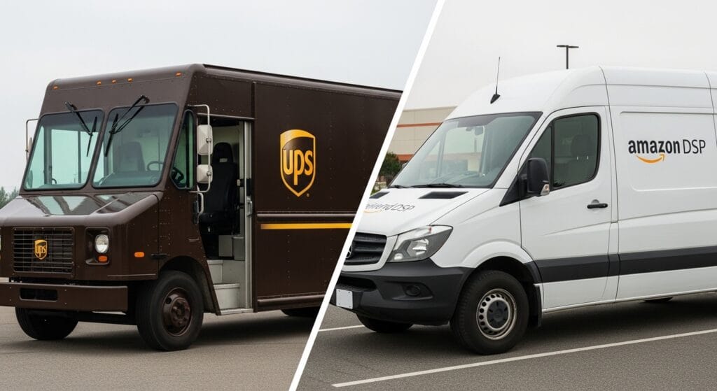 UPS delivery driver truck vs Amazon DSP van — pay and benefits comparison 2026